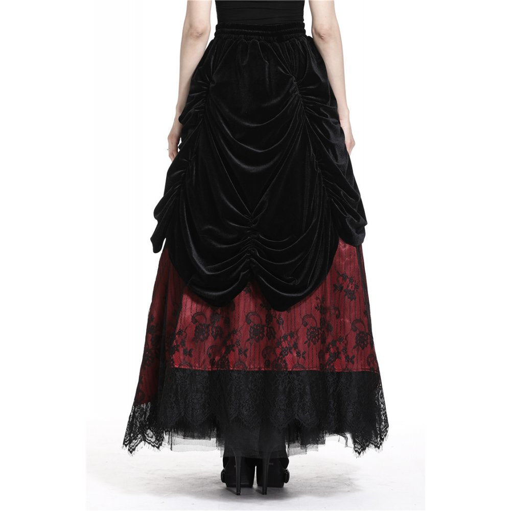 Gothic langer Rock schwarz-rot barock Dark in Love