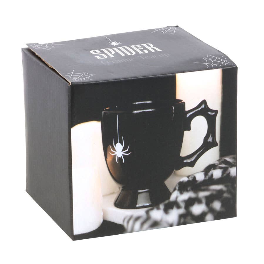 Gothic Halloween Tasse mit schwarzer Spinne 400ml