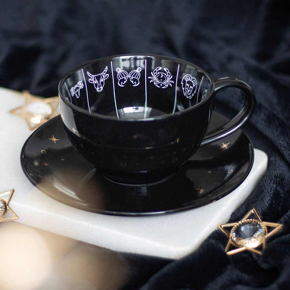 Astrologie-Teetasse Set Tasse mit Untertasse