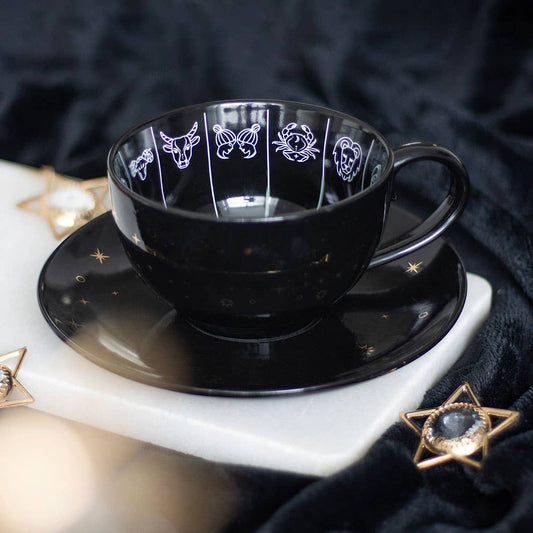 Astrologie-Teetasse Set Tasse mit Untertasse