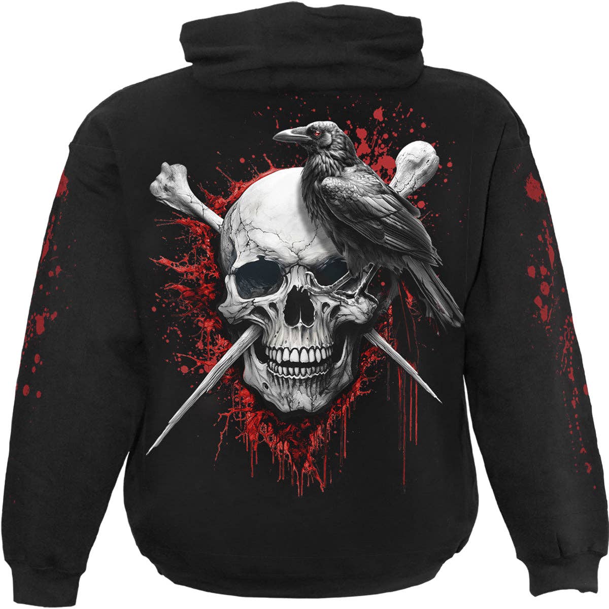 Gothic mystischer Hoodie "Dead Raven" von Spiral