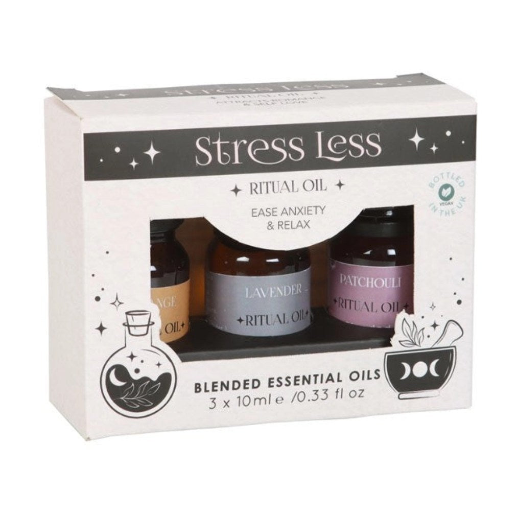 Stress Less Ritual Oil Set – Verpackung Frontansicht