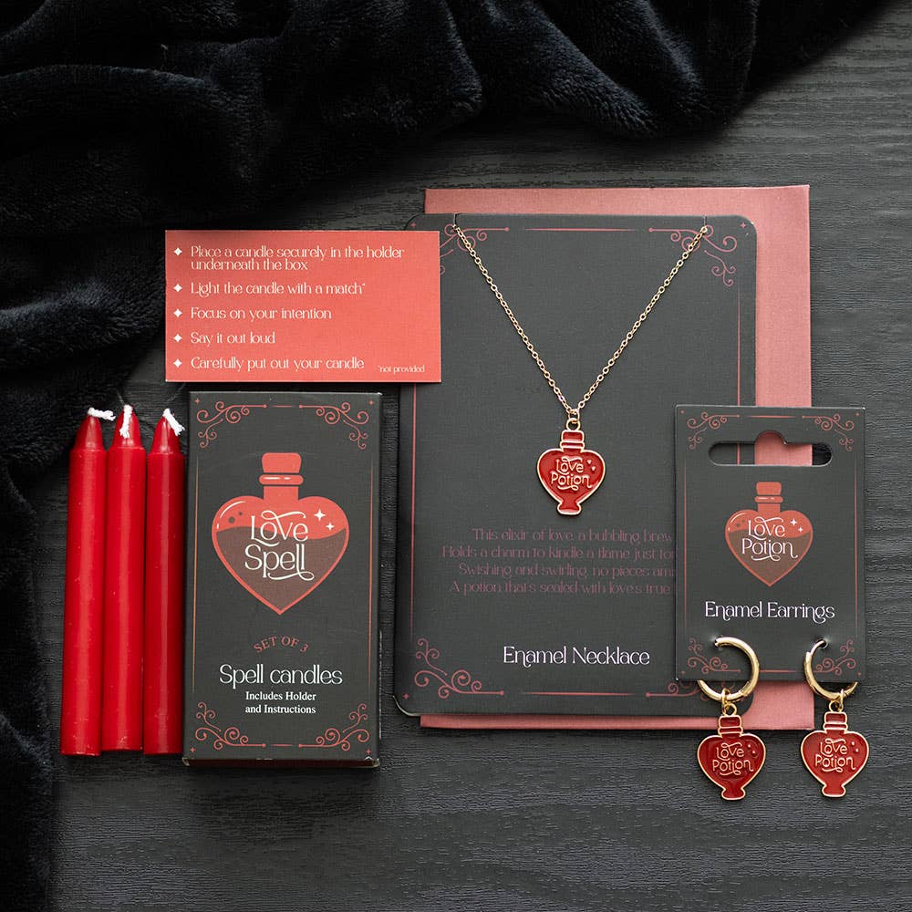 Set mit 3 Love Spell Kerzen in einer Box