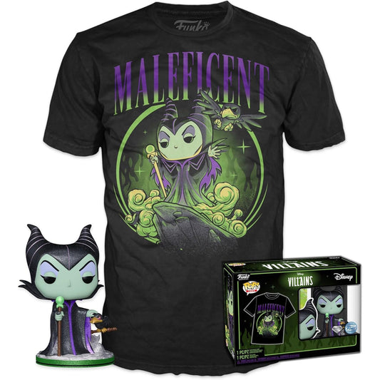 Disney POP! & Tee Vinyl Figur & T-Shirt Set Disney Villains Maleficent Größe M