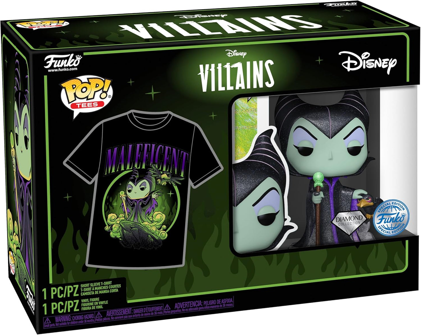 Disney POP! & Tee Vinyl Figur & T-Shirt Set Disney Villains Maleficent Größe M