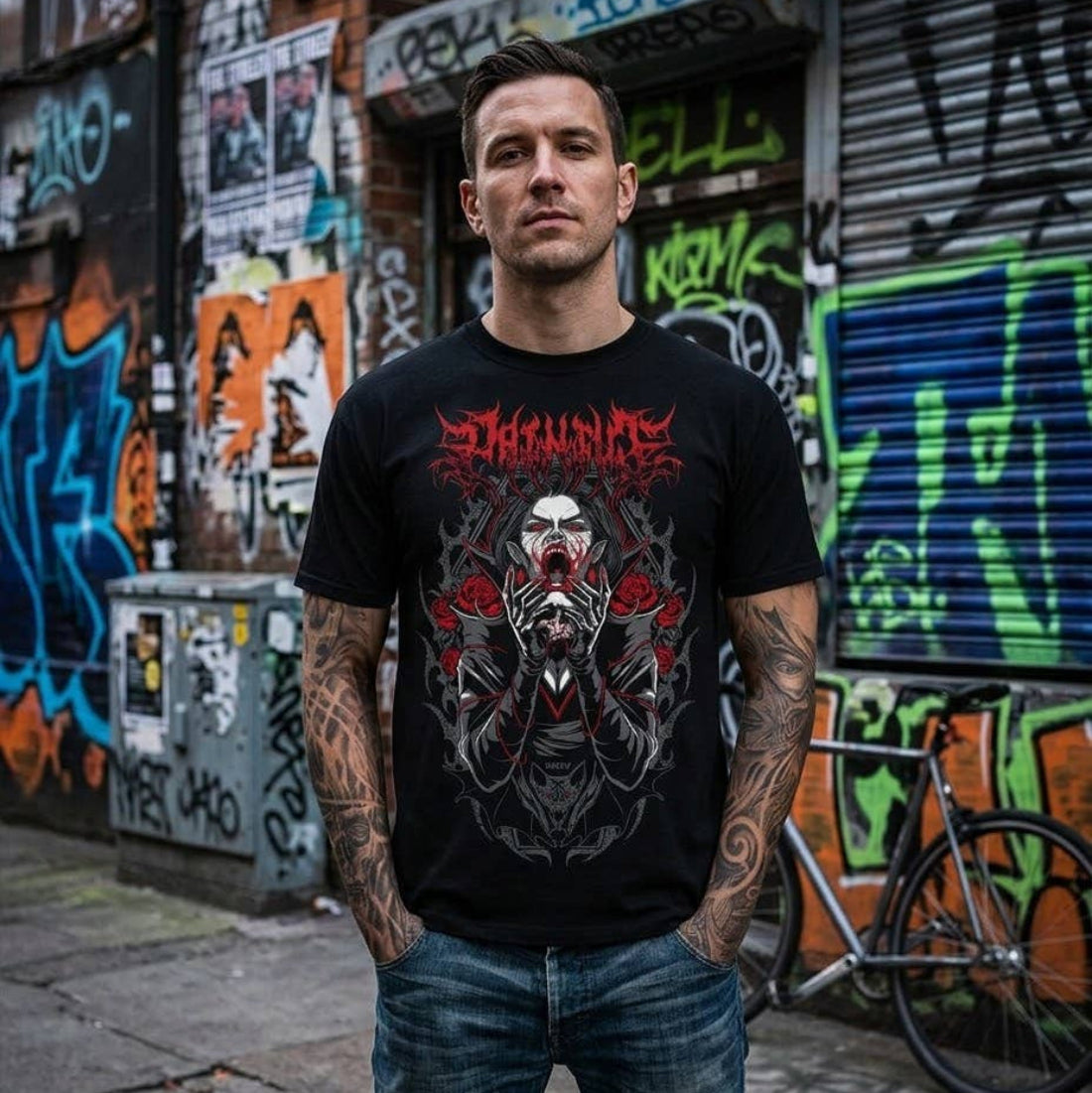 Painful Clothing – „Vampire Queen“ T-Shirt Gothic Metal  Horror Top
