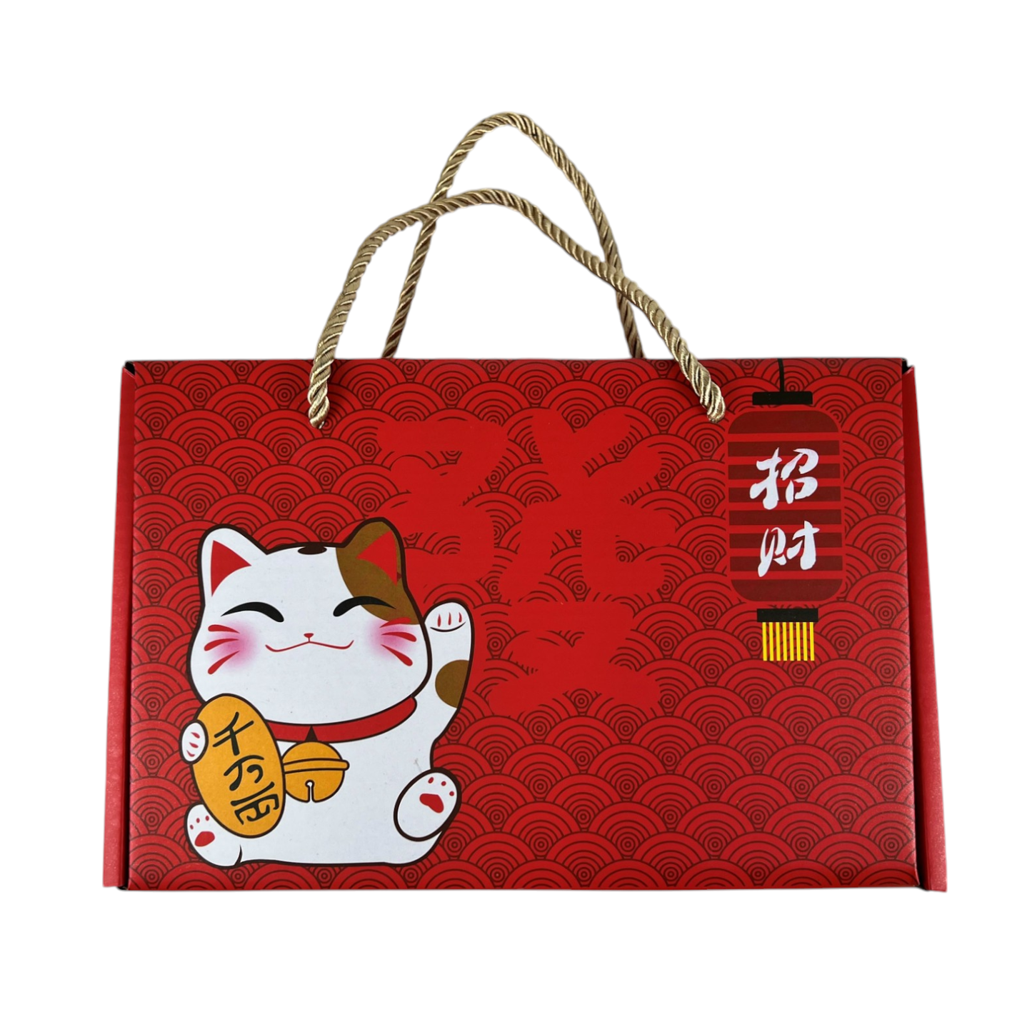 Maneki Neko Glückskatze Doppel-Reis-Set Schüssel mit Essstäbchen (1/24)