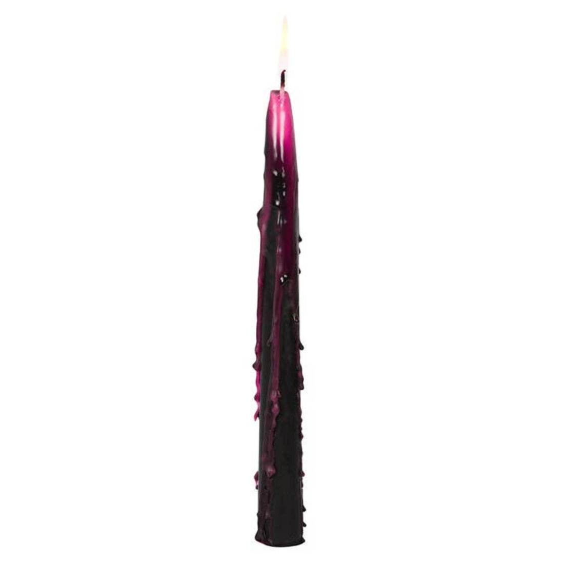 Blutkerzen Set 4 Stück "Draculina" schwarz-pink Stabkerzen Kerzen