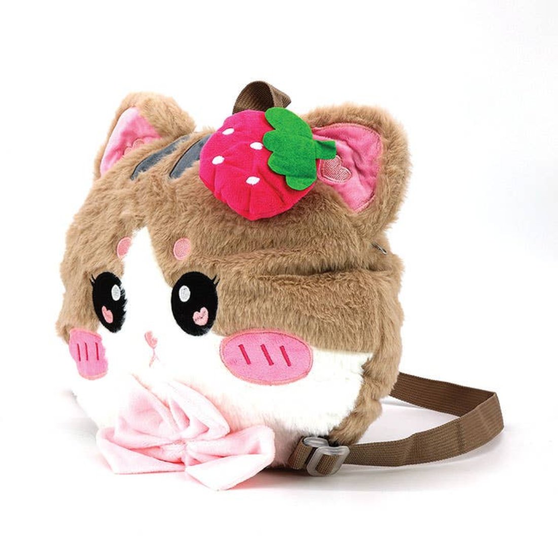 Kawaii Erdbeer-Kitty-Plüsch-Rucksack
