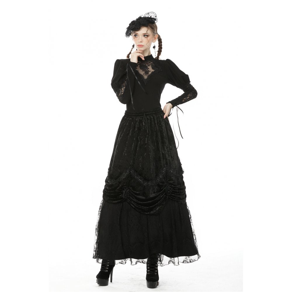 Barocker Rock Dark in Love aus Samt und Tüll