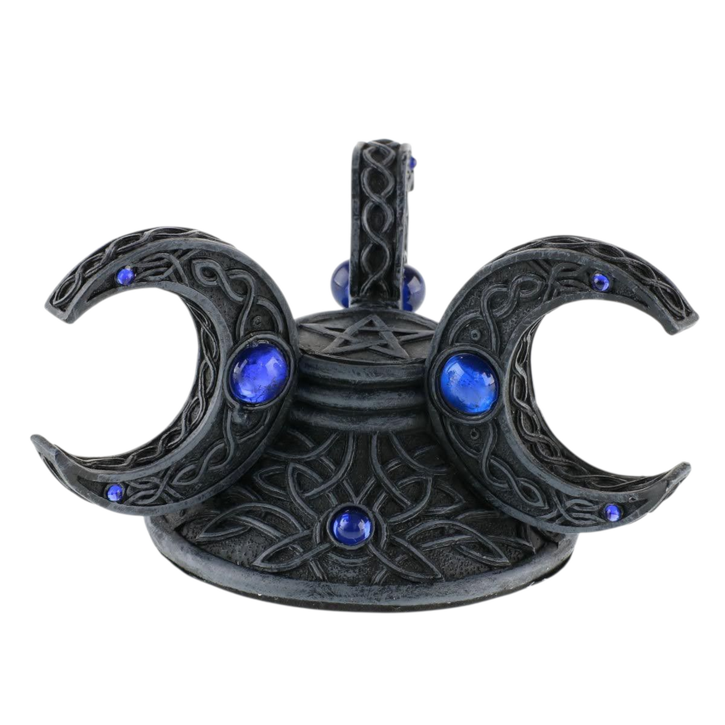 Fantasy Glaskugelhalter mit Halbmond Gothic Deko