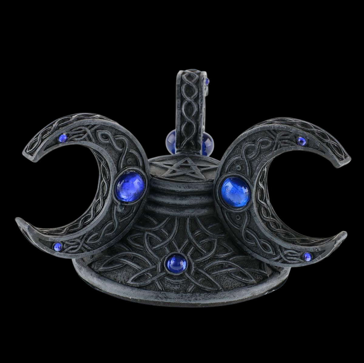 Fantasy Glaskugelhalter mit Halbmond Gothic Deko