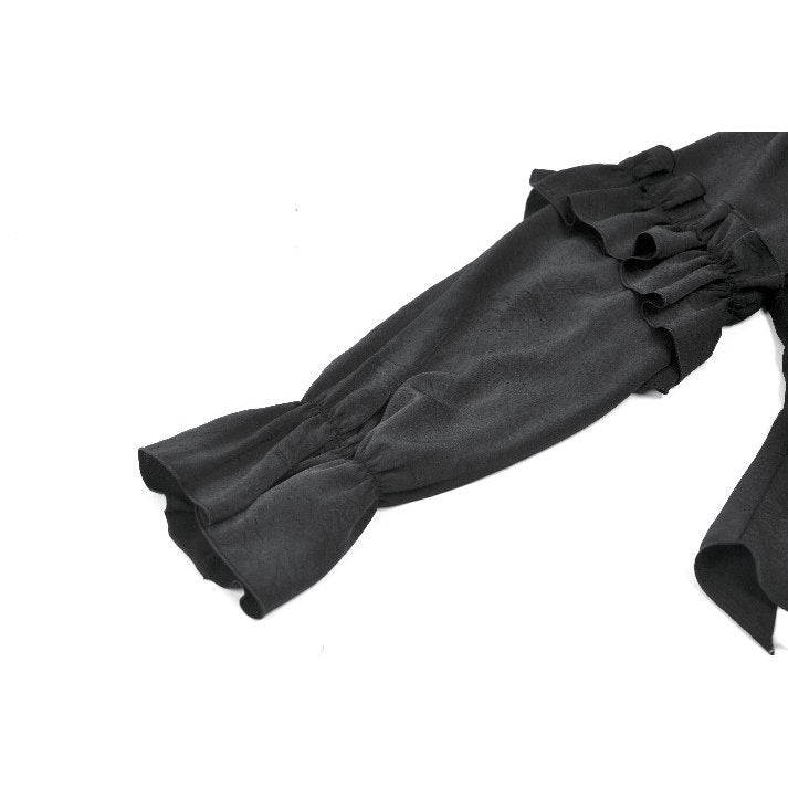 Viktorianische Rüschenbluse Dark in Love Raven