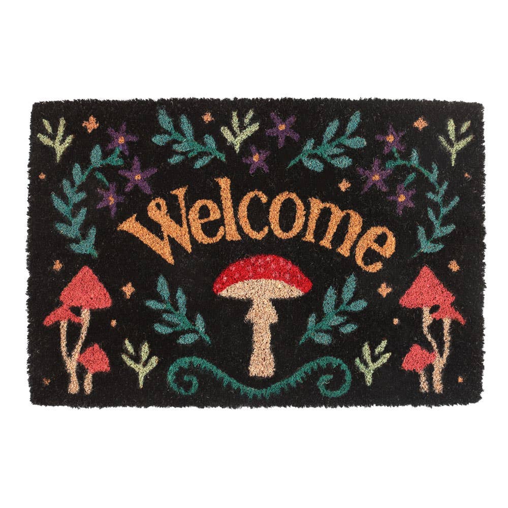 Black Mushroom Welcome Fußmatte