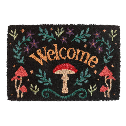 Black Mushroom Welcome Fußmatte