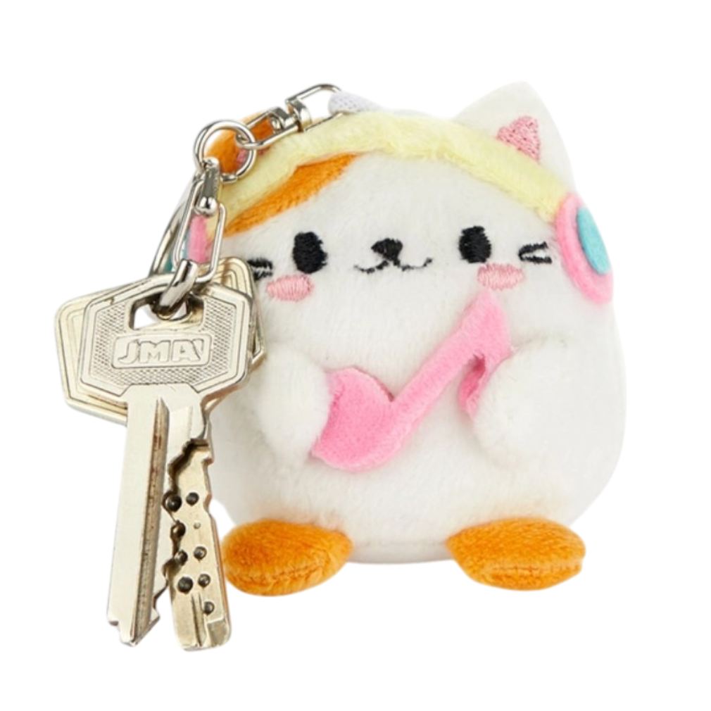 Kawaii niedlicher Schlüsselanhänger Katze mit Note