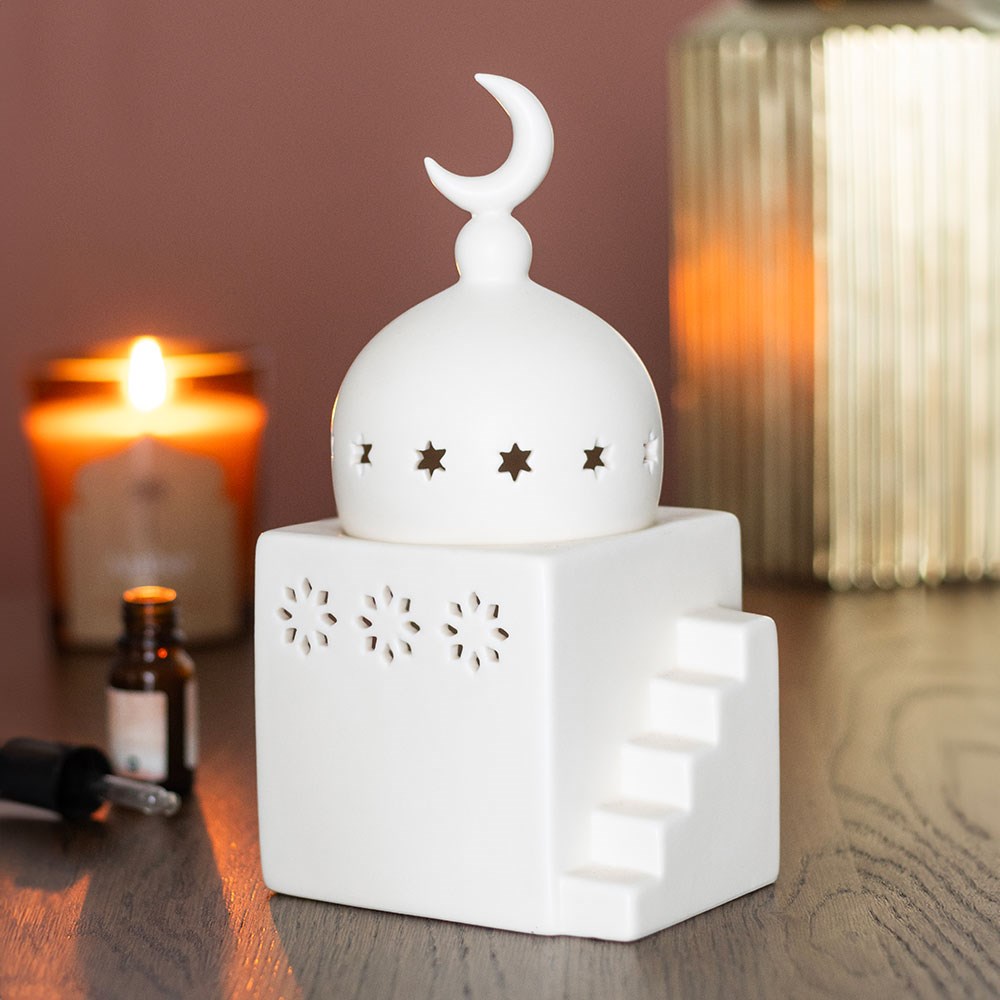 Traditionelle Moschee als Ölbrenner Duftlampe Masjid in Natur arabische Deko