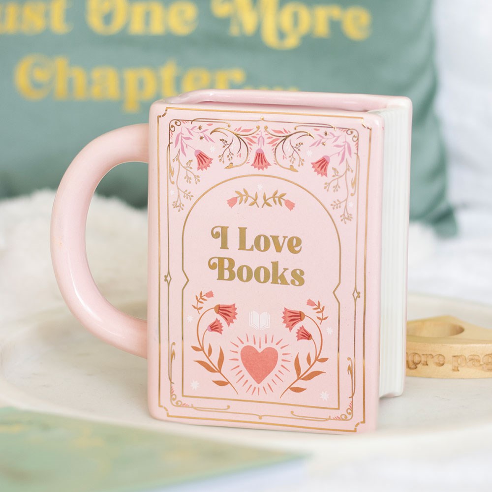 Romantisch "The Book Club" 3D vintage Tasse Pink Love Becher