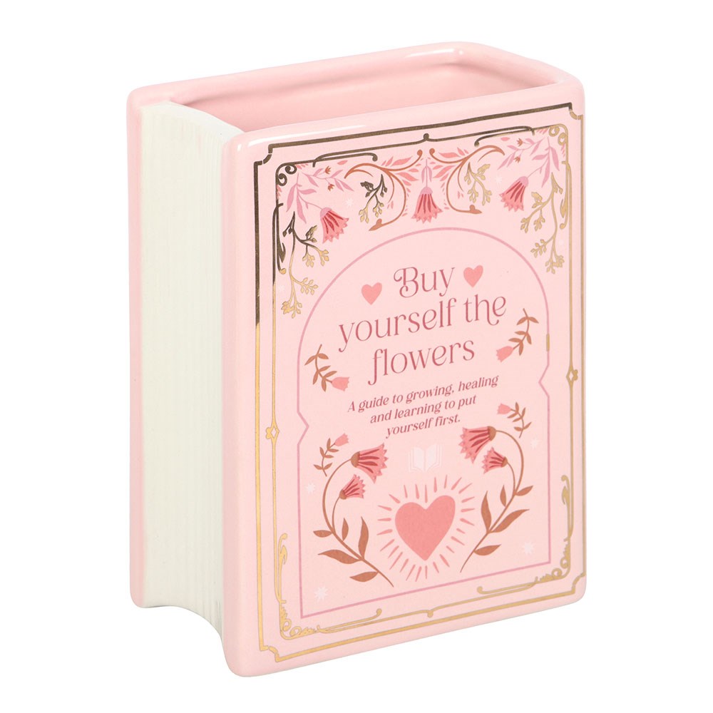 Romantisch vintage Vase in Buchfom "The Book Club" Pink Love