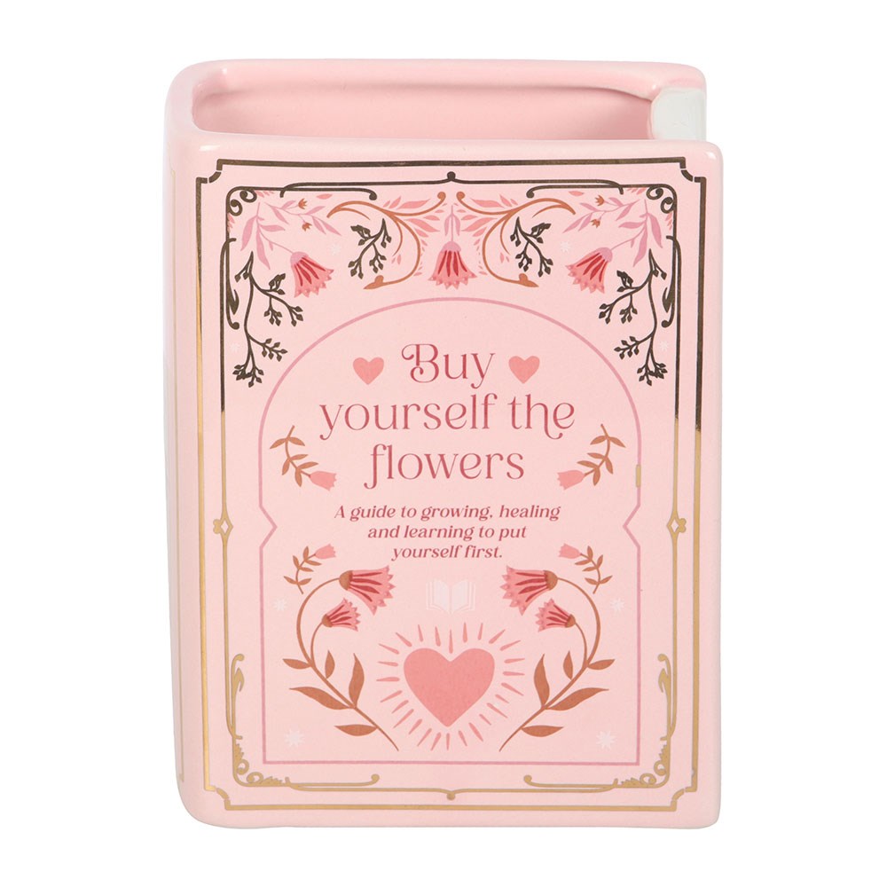 Romantisch vintage Vase in Buchfom "The Book Club" Pink Love