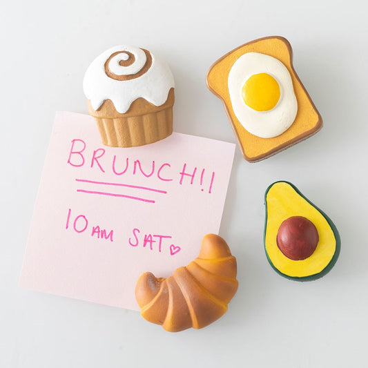 Brunch Club Kühlschrankmagnete – 4er-Set Frühstück