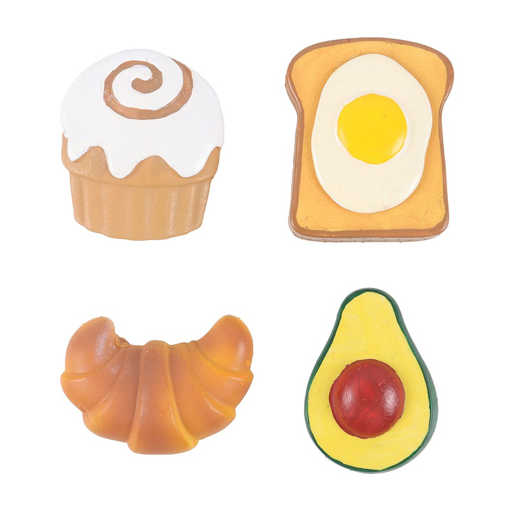 Brunch Club Kühlschrankmagnete – 4er-Set Frühstück