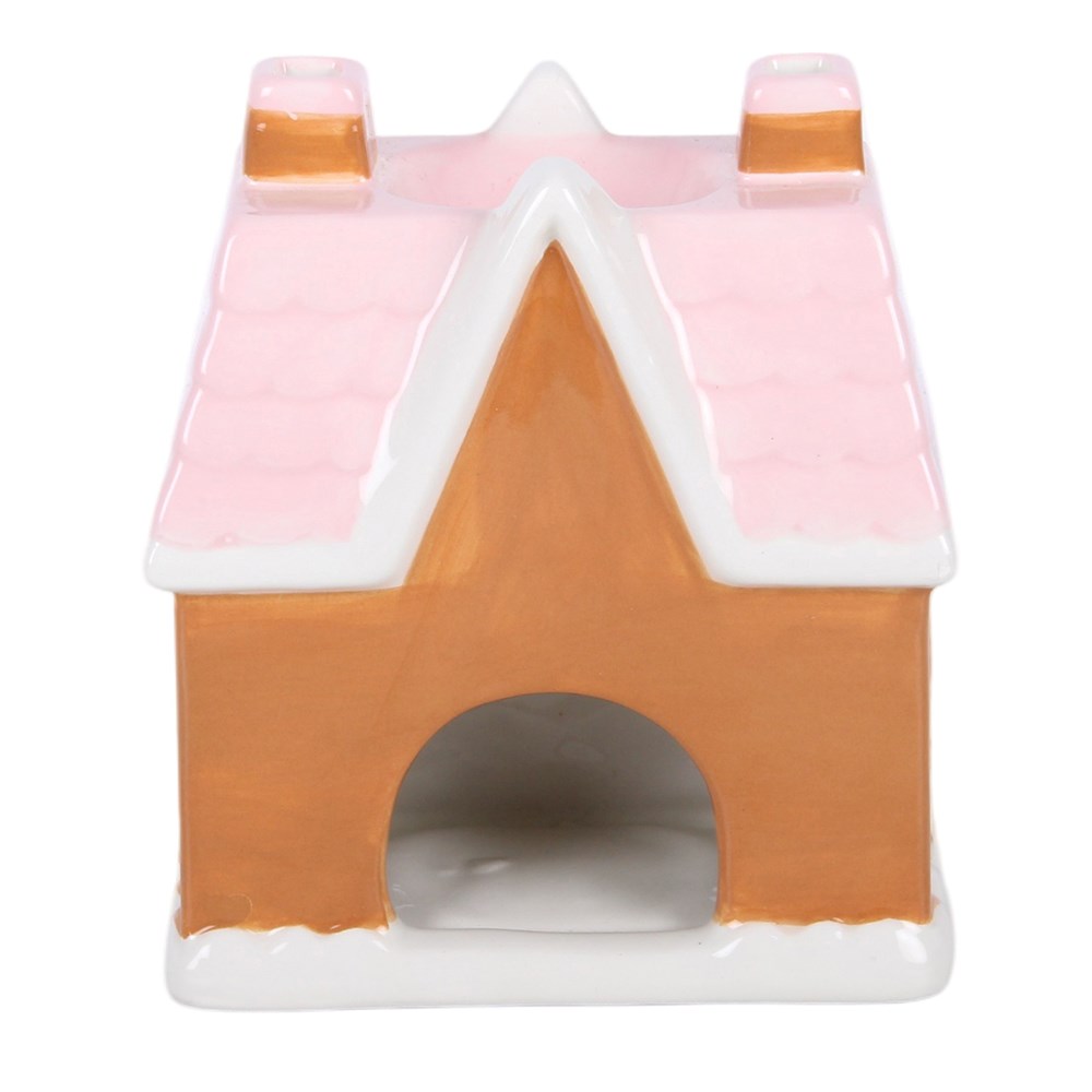 Gingerbread House Ceramic Tealight Holder – Seitenansicht
