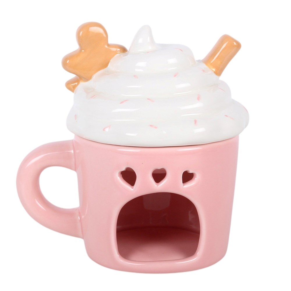 Gingerbread Latte Mug – Seitenansicht mit Herz-Teelichtöffnungen