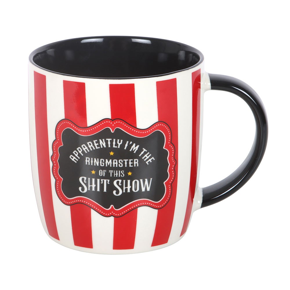 Circus Red Striped Ringmaster Mug / Gothic Vintage Zirkus Tasse gestreift