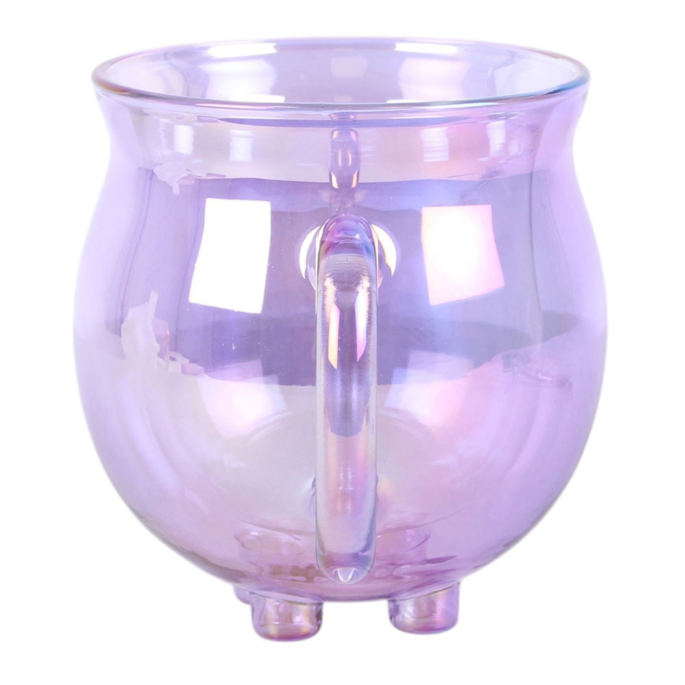 Hexenkessel Glas Tasse violett – Rückseite ohne Löffel