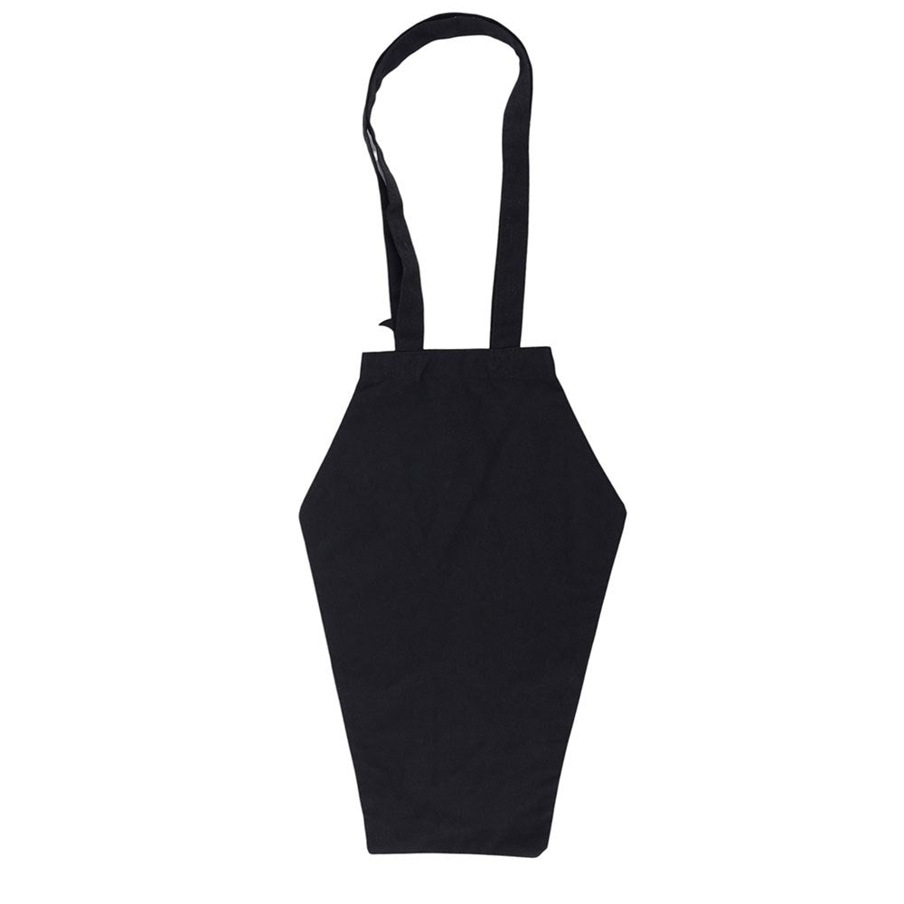 Kawaii Cauldron Club Coffin Tote Bag – Rückseite schwarz freigestellt