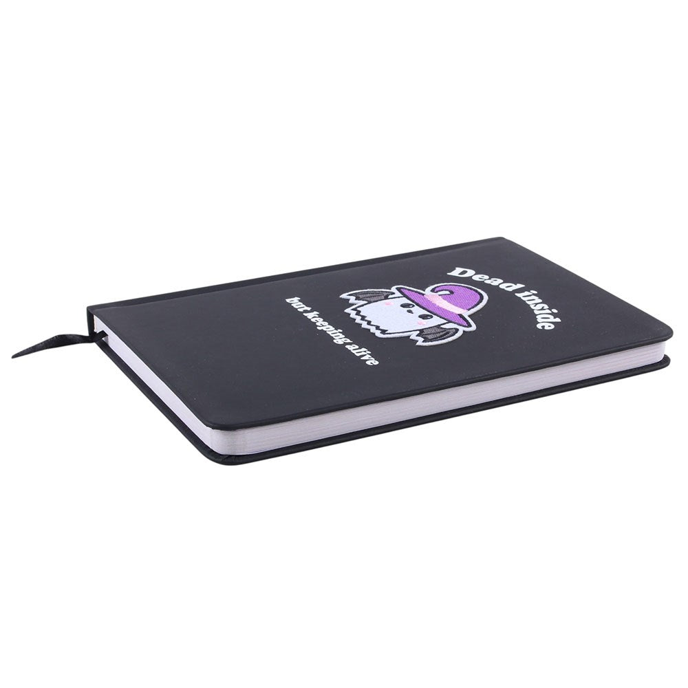 Dead Inside but Keeping Alive Journal – Seitenansicht Softcover schwarz