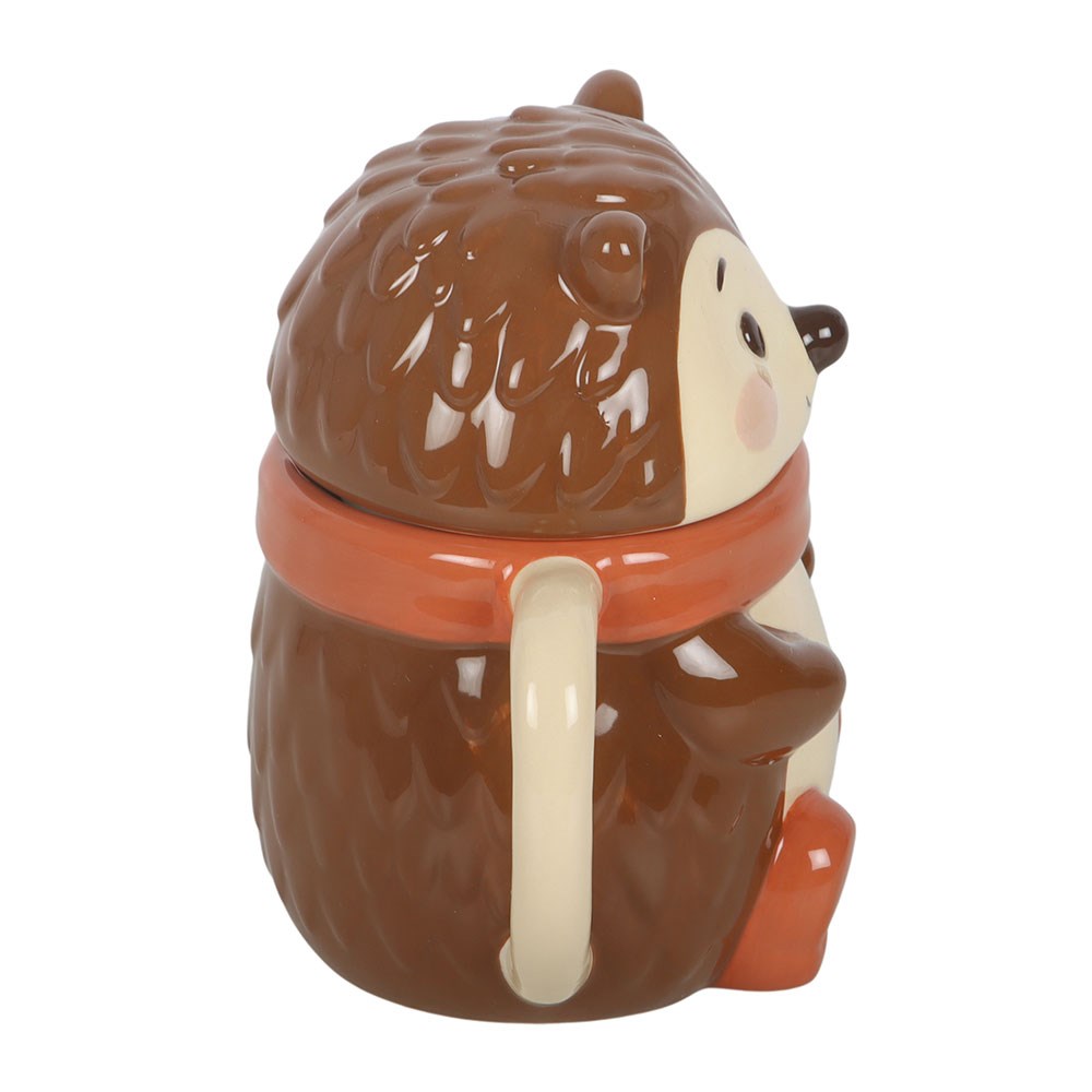 Vintage Tasse Kaffeebecher Igel mit Deckel – Hazel Hedgehog