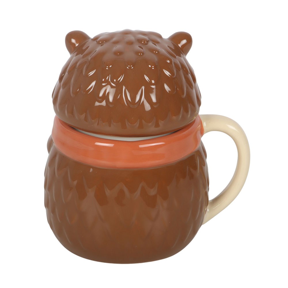 Vintage Tasse Kaffeebecher Igel mit Deckel – Hazel Hedgehog