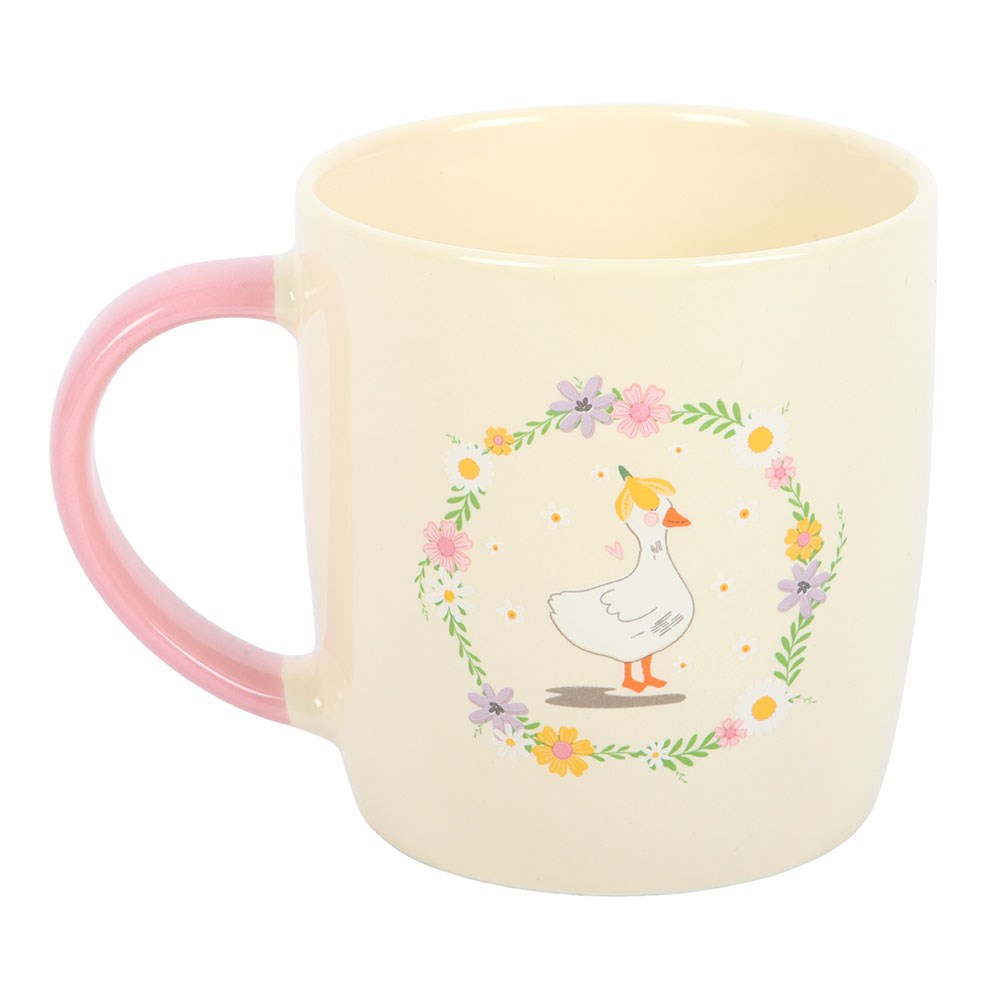 Nostalgische Tasse "Floral Duck" Ente Frühling 320 ml