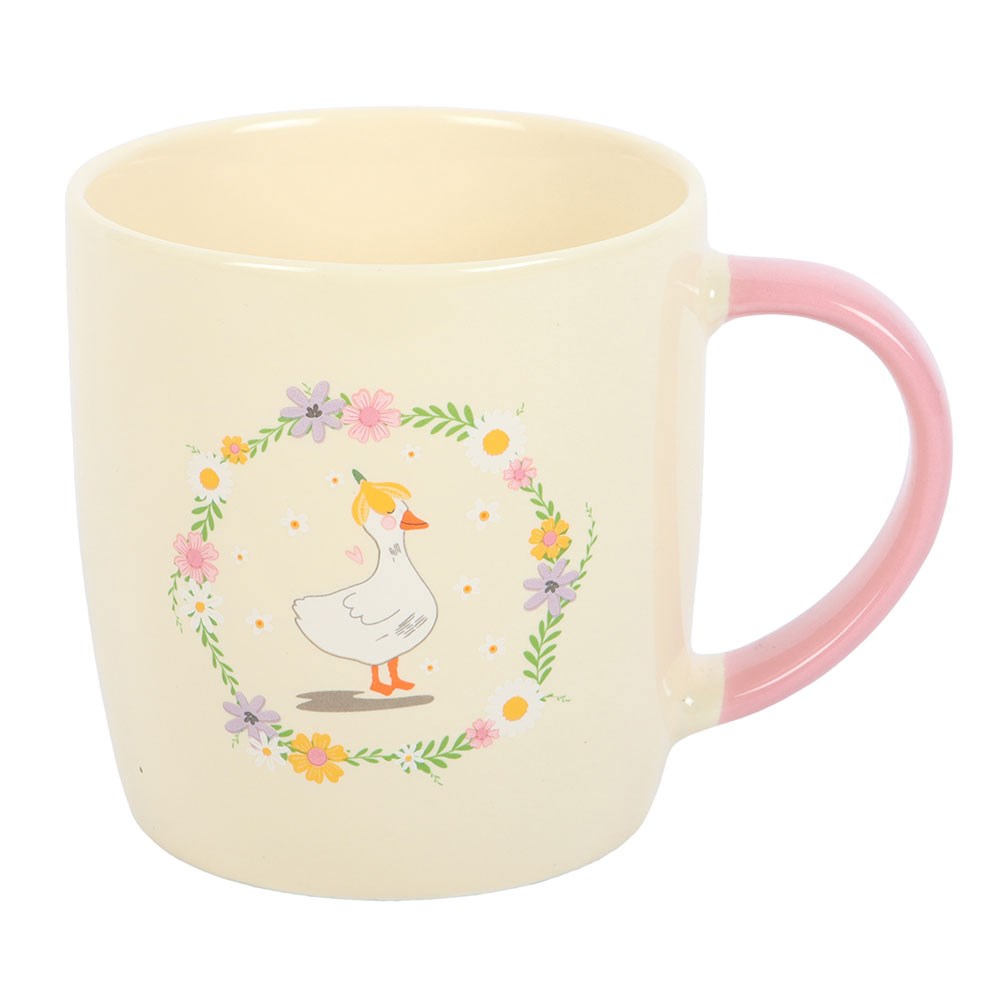 Nostalgische Tasse "Floral Duck" Ente Frühling 320 ml