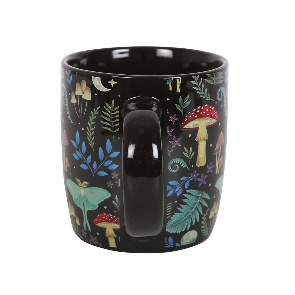Vintage Tasse mit Aufdruck Pilz "Dark Forest" 340 ml