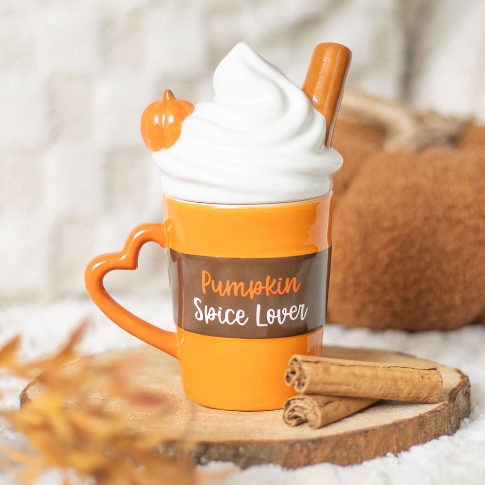 Kultiger Pumpkin Spice Latte Becher mit Deckel Halloween