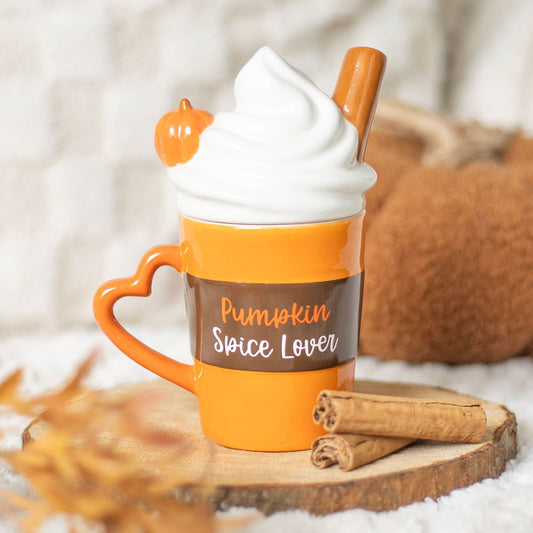 Kultiger Pumpkin Spice Latte Becher mit Deckel Halloween
