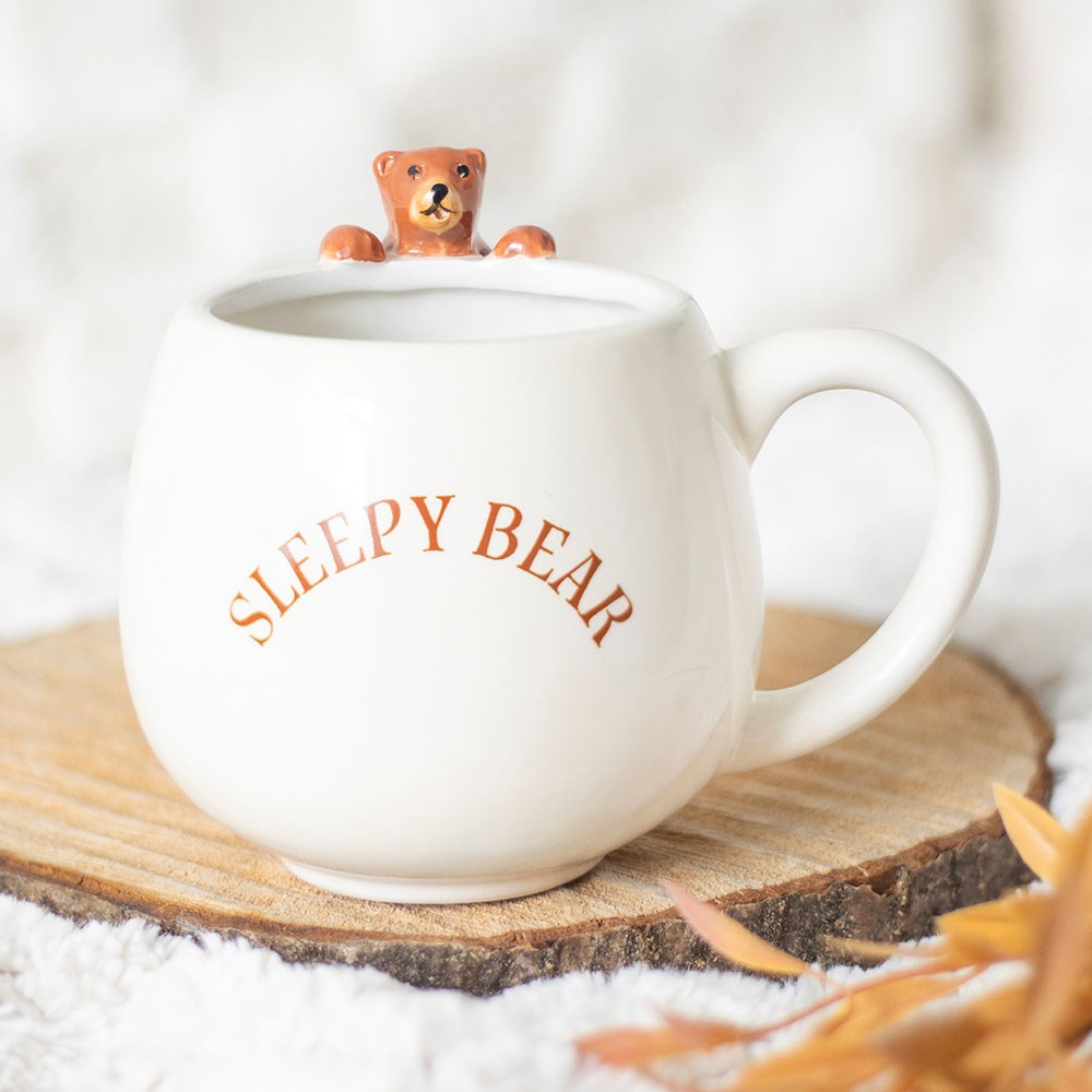 3D Becher "Sleepy Bär" Tasse Natur