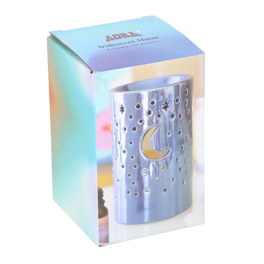 Iridescent Moon Duftlampe - Keramik Aromalampe Lila