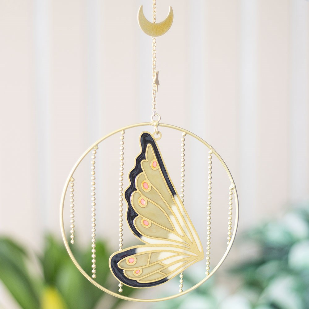 Fairy Folklore Schmetterling Wandhänger gold