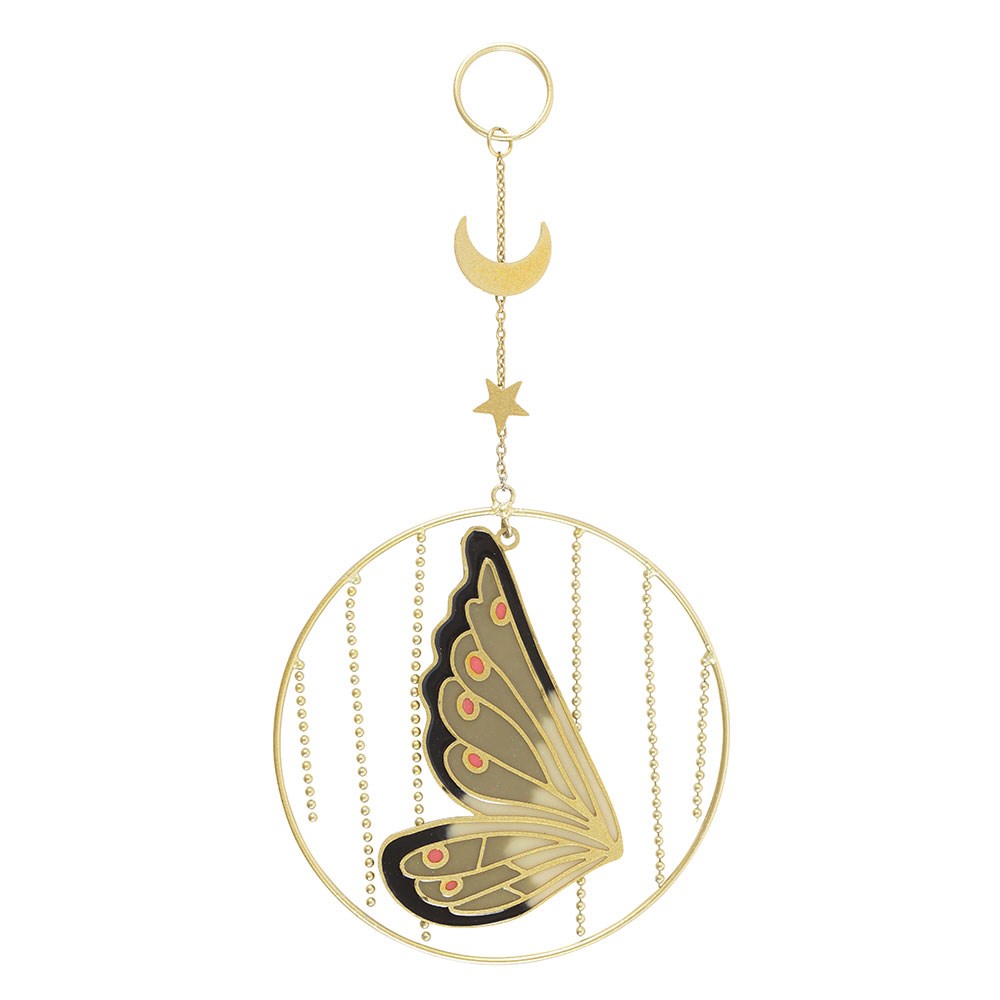 Fairy Folklore Schmetterling Wandhänger gold – Gesamtansicht