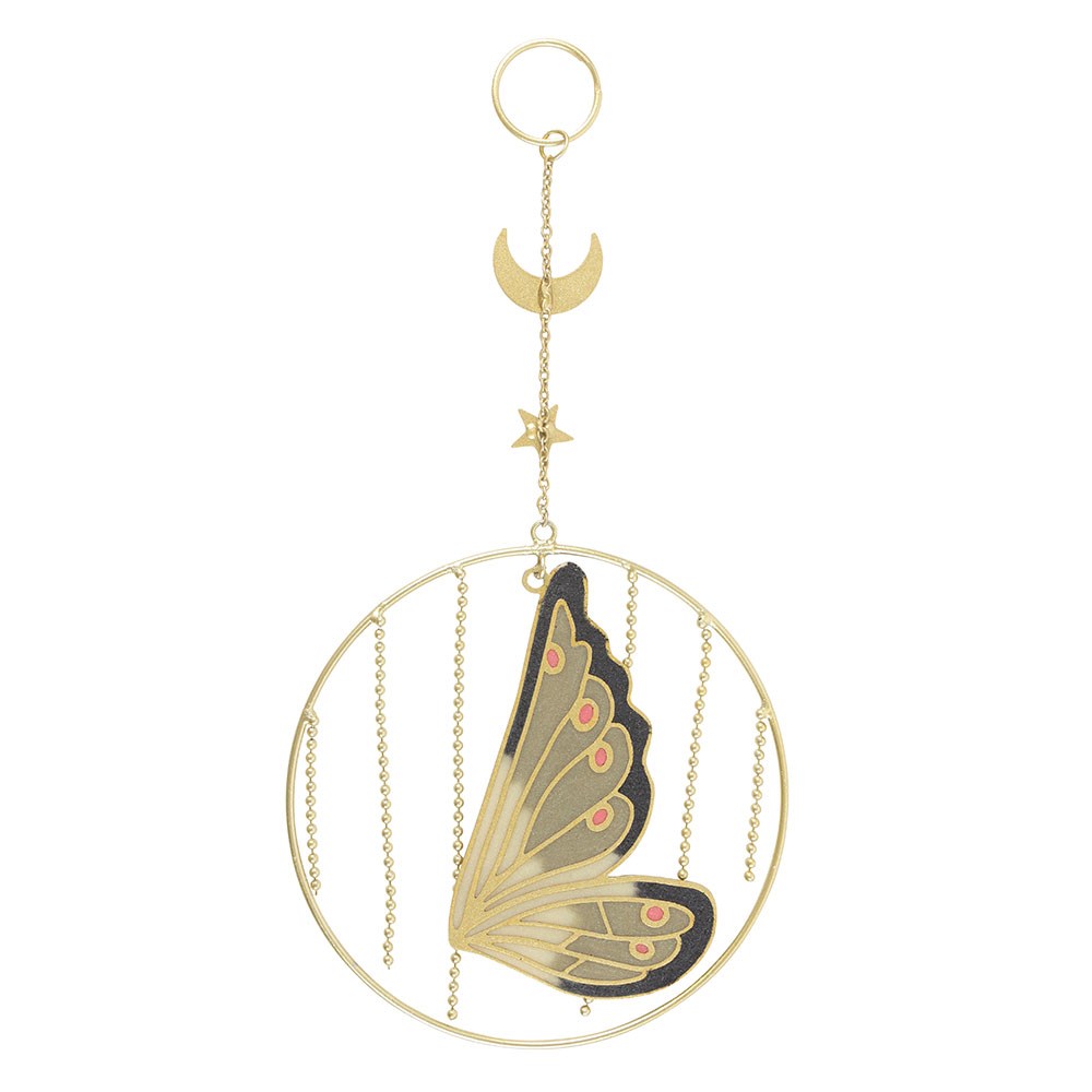 Fairy Folklore Schmetterling Wandhänger gold – Rückseite