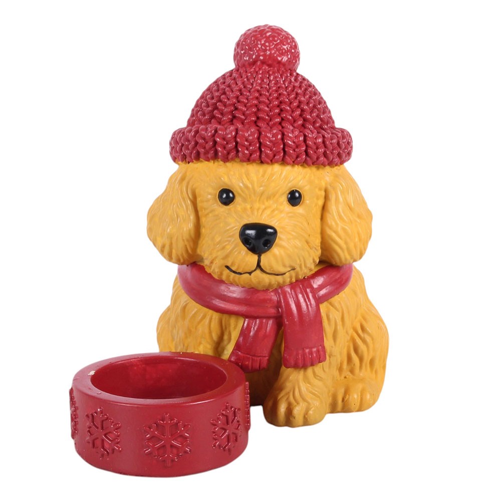 Winter Puppy Resin Tealight Candle Holder – Verpackung