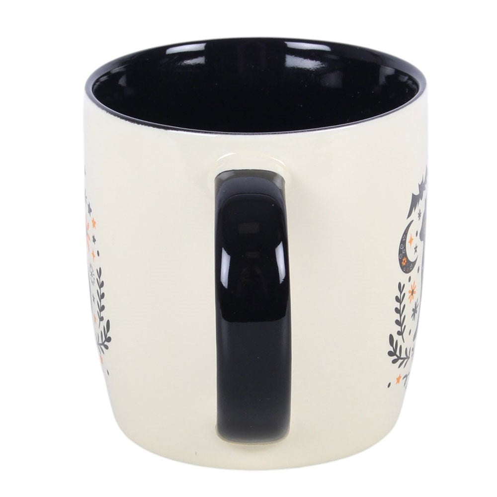 Frightful Fol""Ethno Gothic Tasse schwarze Katze, Mond & Fledermaus
