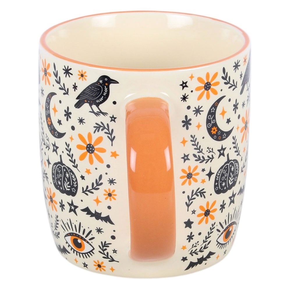 Frightful Folk Tasse Halloween – Krähe, Mond & Auge - Gothic Vintage