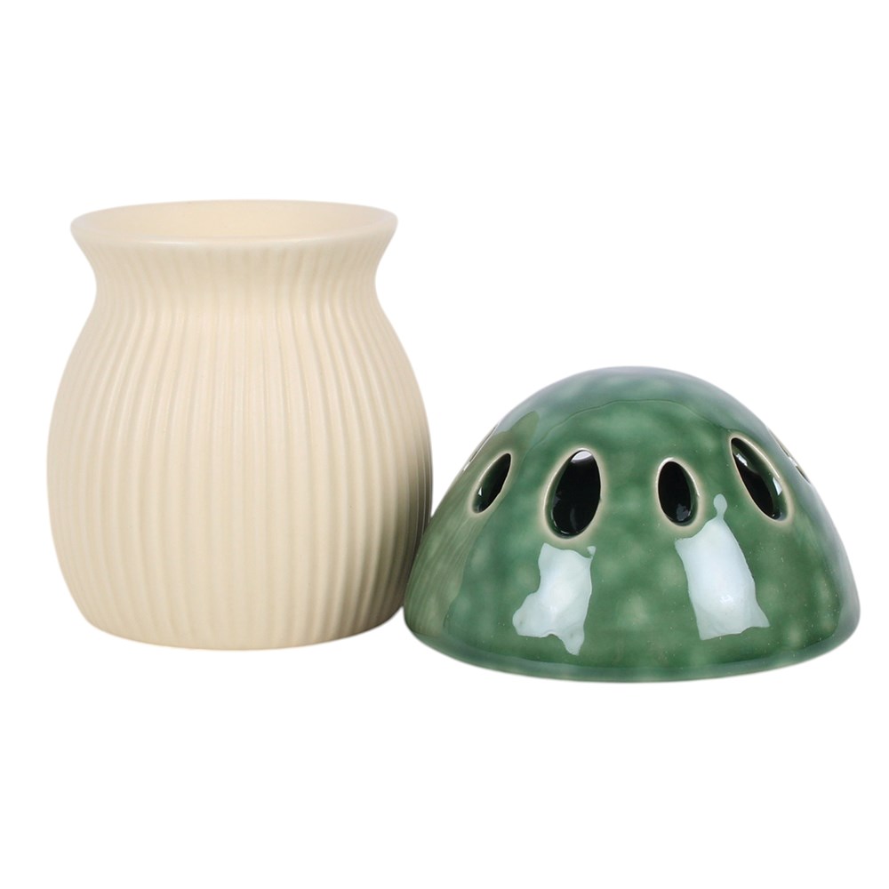 Mushroom Ceramic Oil Burner – Teelicht sichtbar
