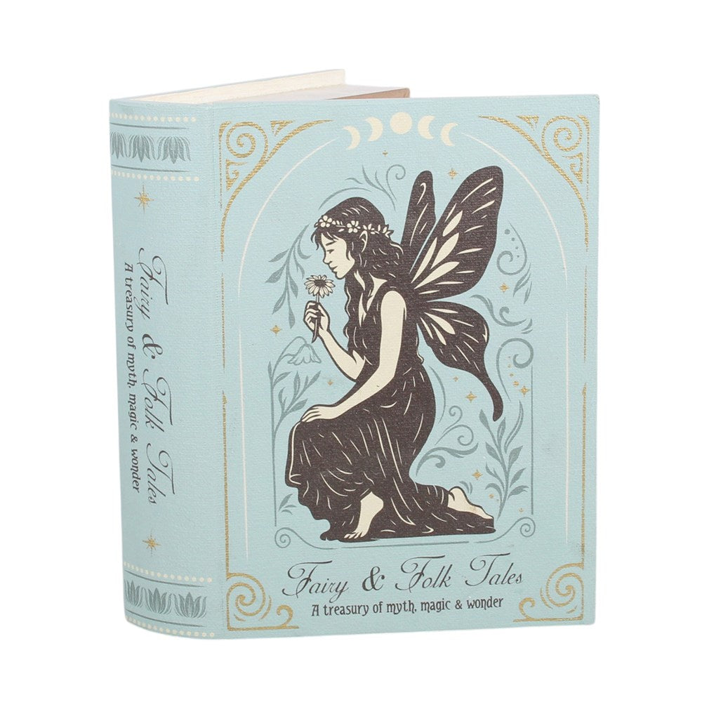 Fairy Folk Tales Buch-Box Frontansicht mit Fairy-Motiv und Mondphasen