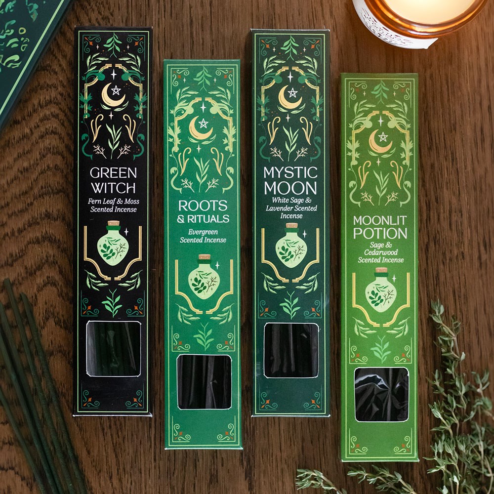 Green Witch Geschenkset Räucherstäbchen 4 Pack. Ethno Gothic